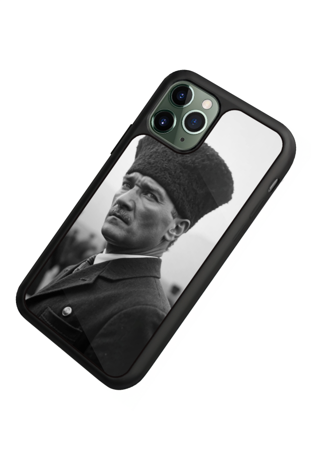 iPhone 11 Pro Max Uyumlu Mustafa Kemal Ataturk Tasarımlı Glossy Premium Kılıf