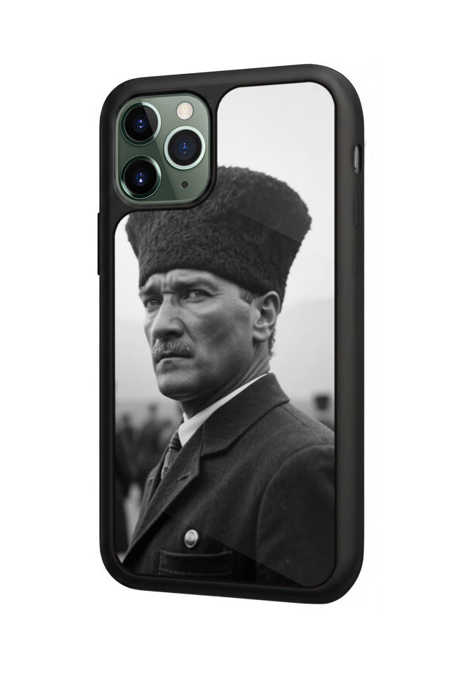 iPhone 11 Pro Max Uyumlu Mustafa Kemal Ataturk Tasarımlı Glossy Premium Kılıf