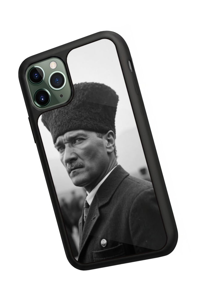 iPhone 11 Pro Max Uyumlu Mustafa Kemal Ataturk Tasarımlı Glossy Premium Kılıf