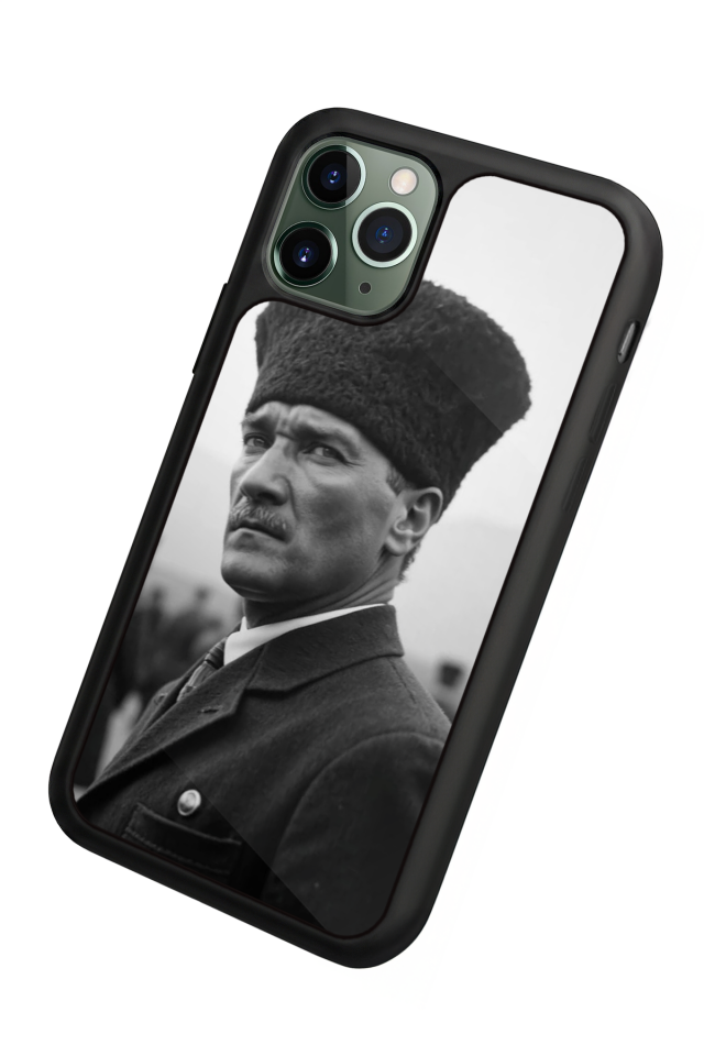 iPhone 11 Pro Max Uyumlu Mustafa Kemal Ataturk Tasarımlı Glossy Premium Kılıf