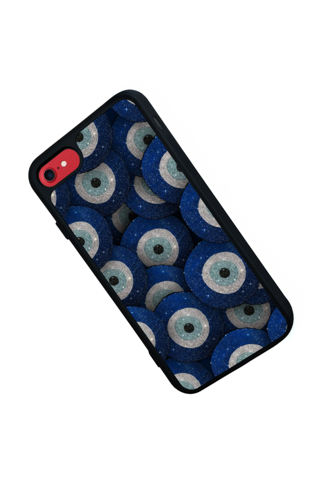 iPhone SE Uyumlu Nazar Tasarımlı Glossy Premium Kılıf