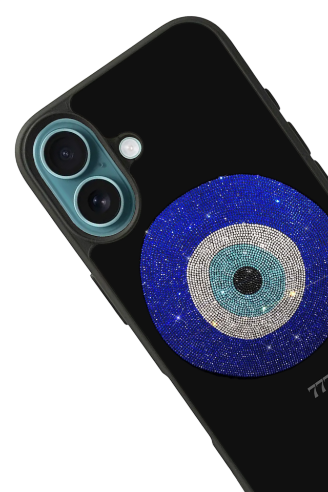 iPhone 16 Plus Uyumlu Nazar Tasarımlı Glossy Premium Kılıf