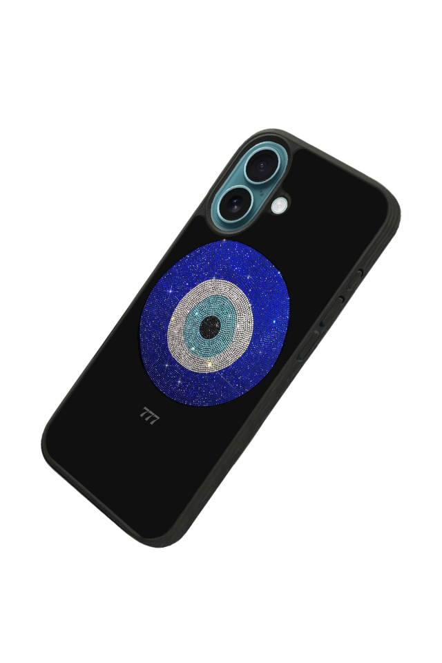iPhone 16 Plus Uyumlu Nazar Tasarımlı Glossy Premium Kılıf