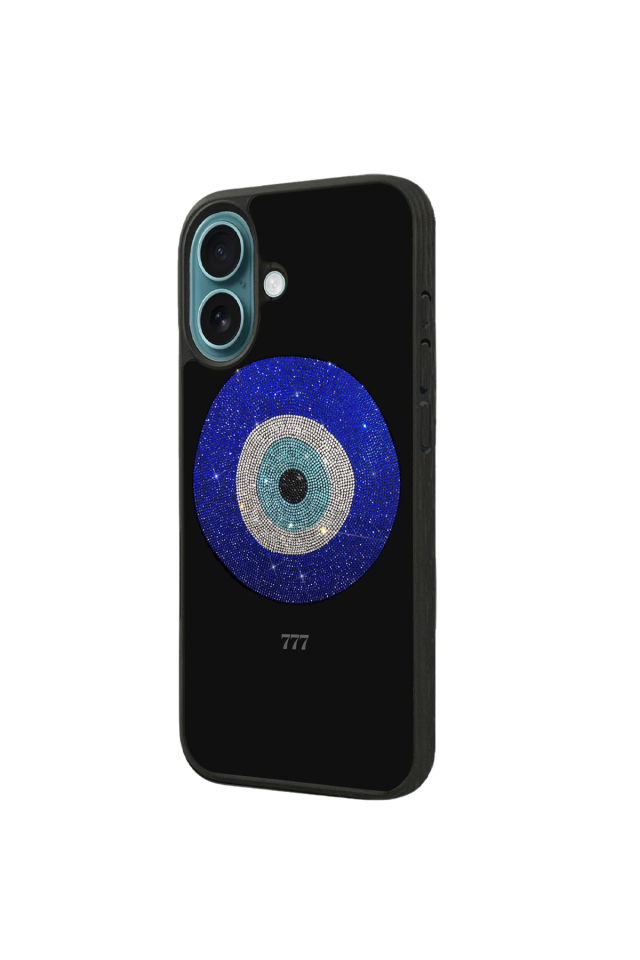 iPhone 16 Plus Uyumlu Nazar Tasarımlı Glossy Premium Kılıf