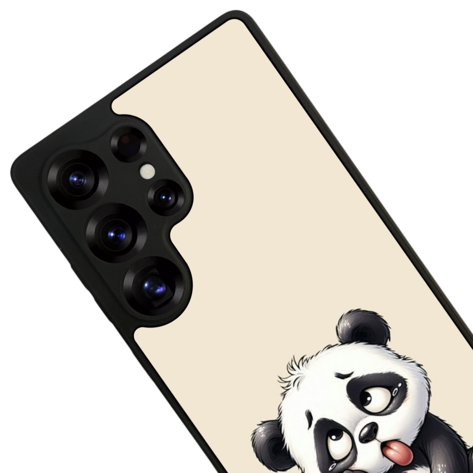 Samsung Galaxy S25 Ultra Uyumlu Panda Tasarımlı Glossy Premium Kılıf
