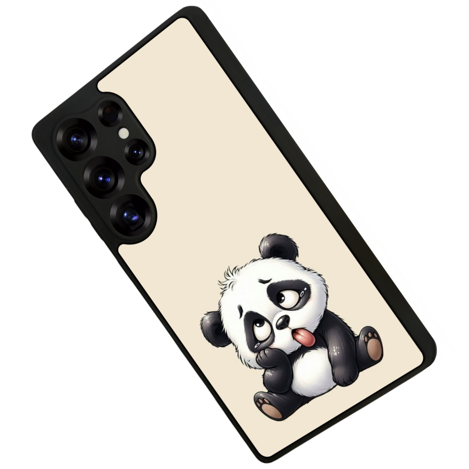 Samsung Galaxy S25 Ultra Uyumlu Panda Tasarımlı Glossy Premium Kılıf