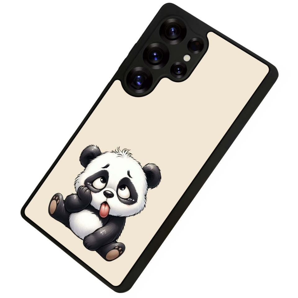 Samsung Galaxy S25 Ultra Uyumlu Panda Tasarımlı Glossy Premium Kılıf