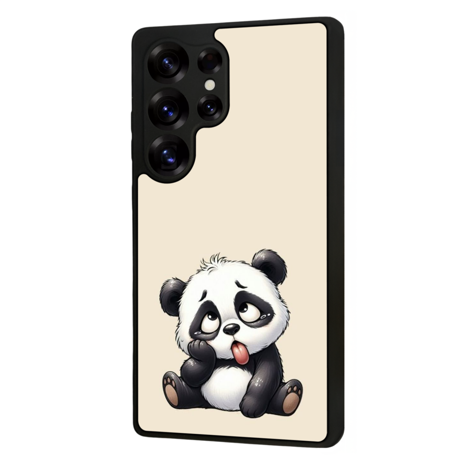 Samsung Galaxy S25 Ultra Uyumlu Panda Tasarımlı Glossy Premium Kılıf