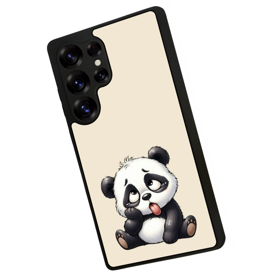 Samsung Galaxy S25 Ultra Uyumlu Panda Tasarımlı Glossy Premium Kılıf
