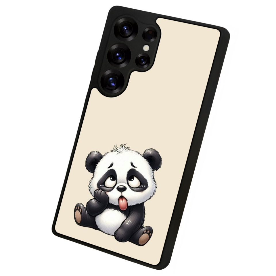 Samsung Galaxy S25 Ultra Uyumlu Panda Tasarımlı Glossy Premium Kılıf