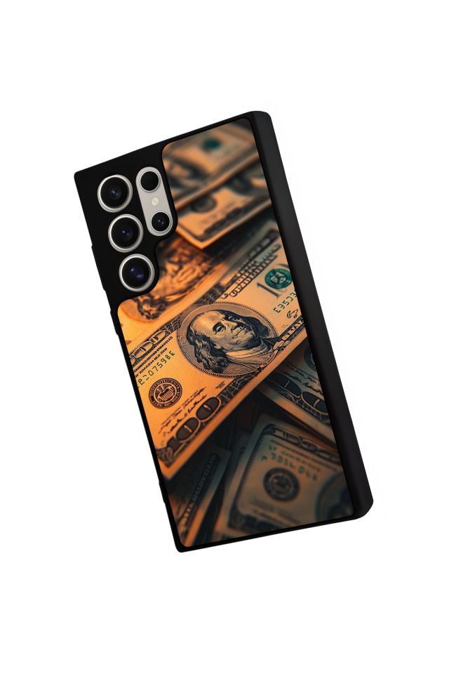 Samsung Galaxy S23 Ultra Uyumlu Para Tasarımlı Glossy Premium Kılıf