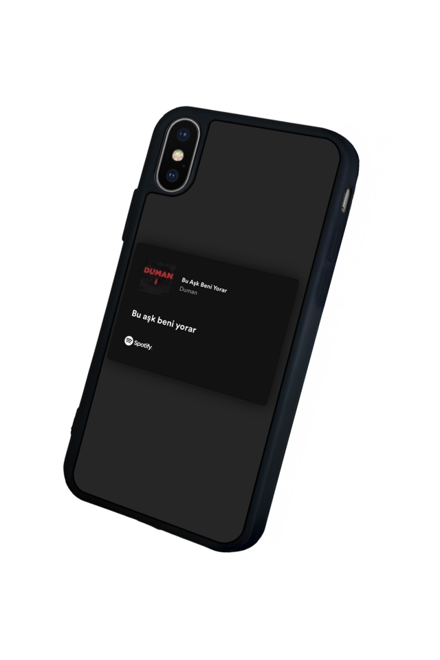 iPhone XS Max Uyumlu Sarki Sozleri Tasarımlı Glossy Premium Kılıf