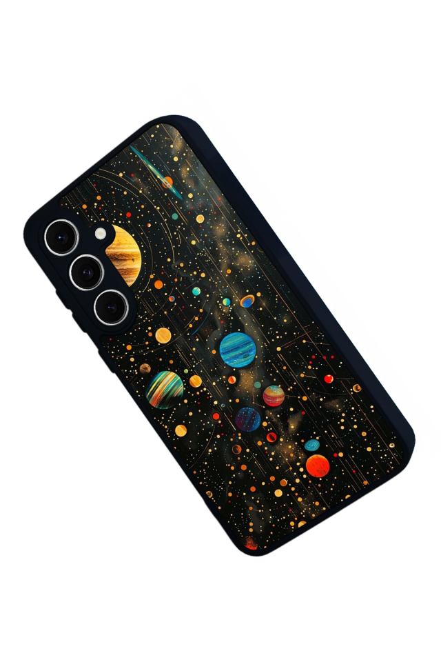 Samsung Galaxy S24 FE Uyumlu Uzay Tasarımlı Glossy Premium Kılıf