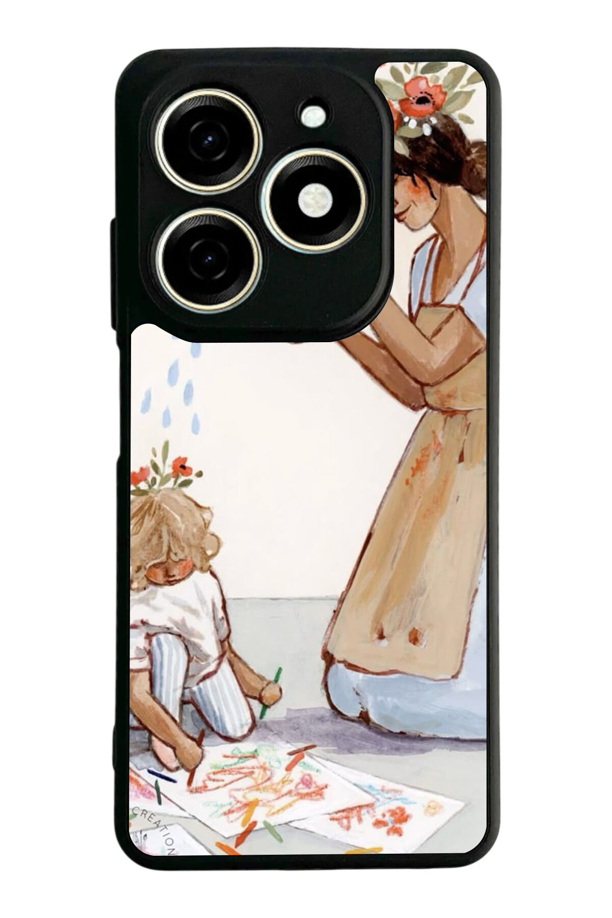 Tecno Spark 20/20C Uyumlu Kalp Love Tasarımlı Glossy Premium Kılıf