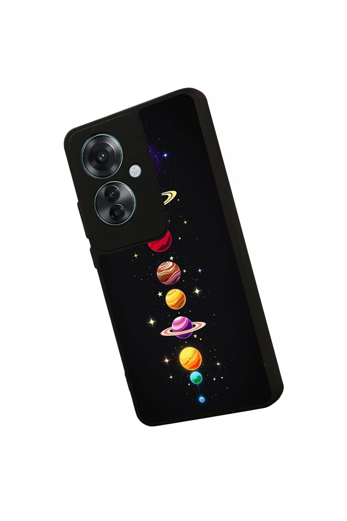 Oppo Reno 11F Uyumlu Uzay Tasarımlı Glossy Premium Kılıf