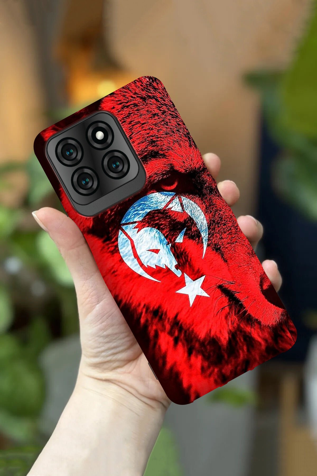 Reeder S71 Uyumlu Kamera Korumalı Türk Bayrağı Desenli HD Baskılı Silikon Kılıf