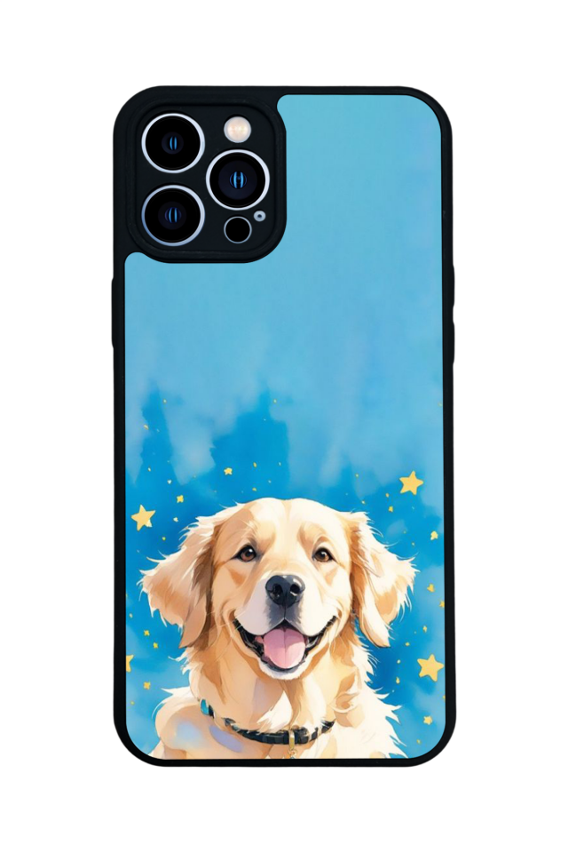 iPhone 13 Pro Max Uyumlu Golden Kopek Tasarımlı Glossy Premium Kılıf