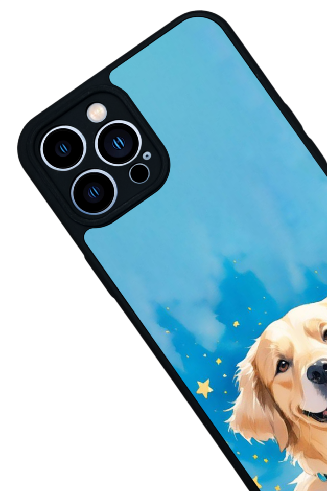 iPhone 13 Pro Max Uyumlu Golden Kopek Tasarımlı Glossy Premium Kılıf