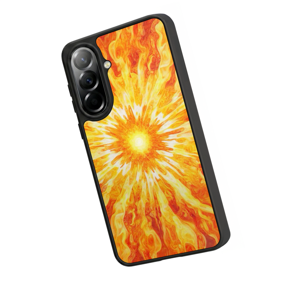 Samsung Galaxy A57 Uyumlu Güneş Tasarımlı Glossy Premium Kılıf