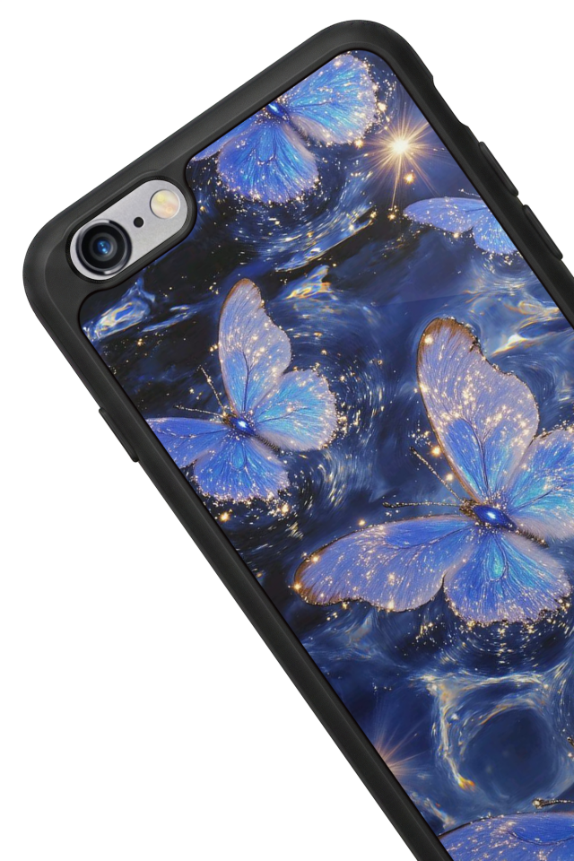 iPhone 6s Plus Uyumlu Kelebek Tasarımlı Glossy Premium Kılıf