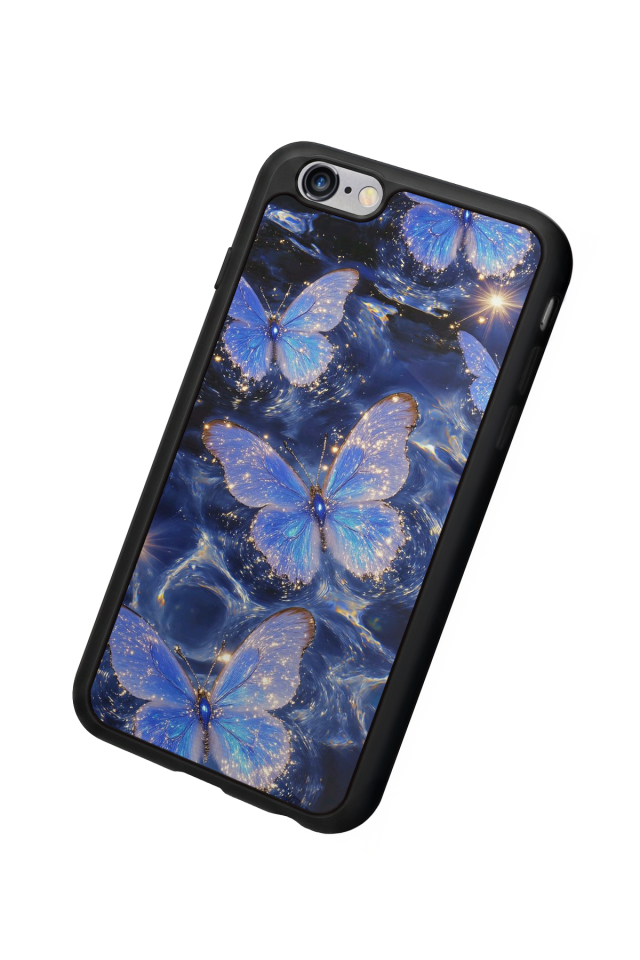 iPhone 6s Plus Uyumlu Kelebek Tasarımlı Glossy Premium Kılıf