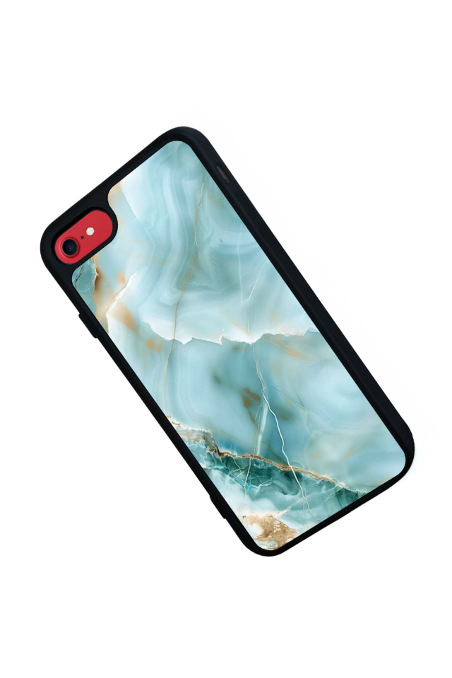 iPhone 7 Uyumlu Mermer Marble Tasarımlı Glossy Premium Kılıf