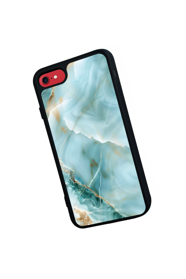 iPhone 7 Uyumlu Mermer Marble Tasarımlı Glossy Premium Kılıf