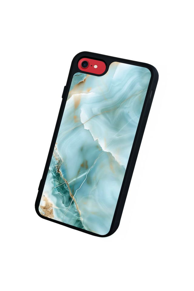 iPhone 7 Uyumlu Mermer Marble Tasarımlı Glossy Premium Kılıf