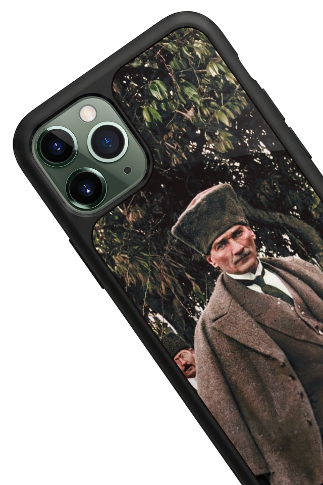 iPhone 11 Pro Max Uyumlu Mustafa Kemal Ataturk Tasarımlı Glossy Premium Kılıf