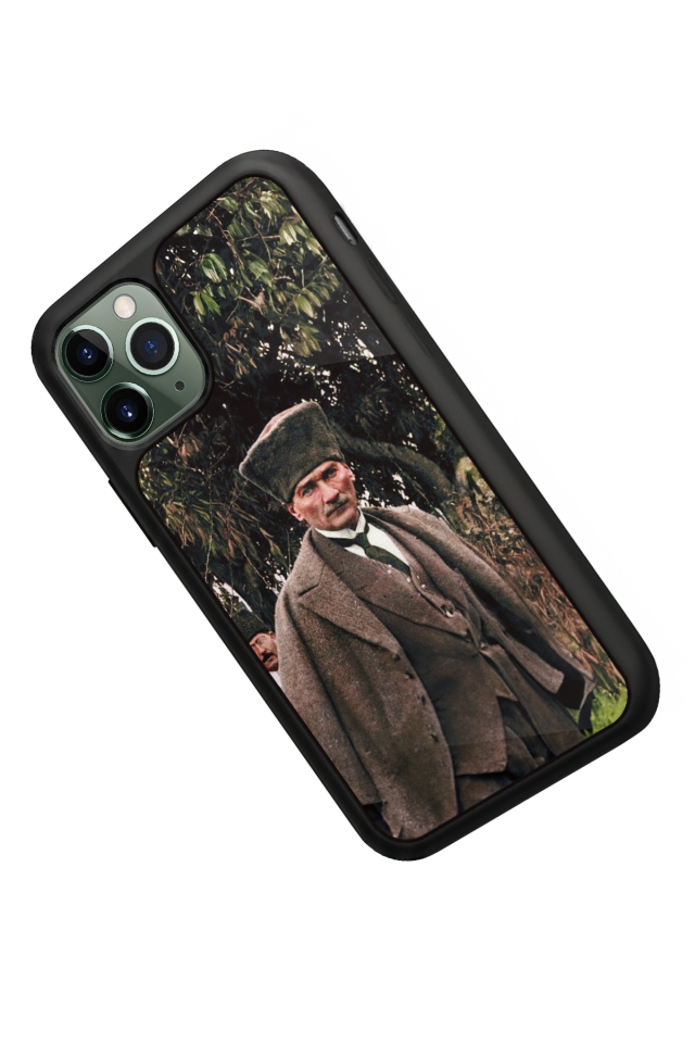 iPhone 11 Pro Max Uyumlu Mustafa Kemal Ataturk Tasarımlı Glossy Premium Kılıf