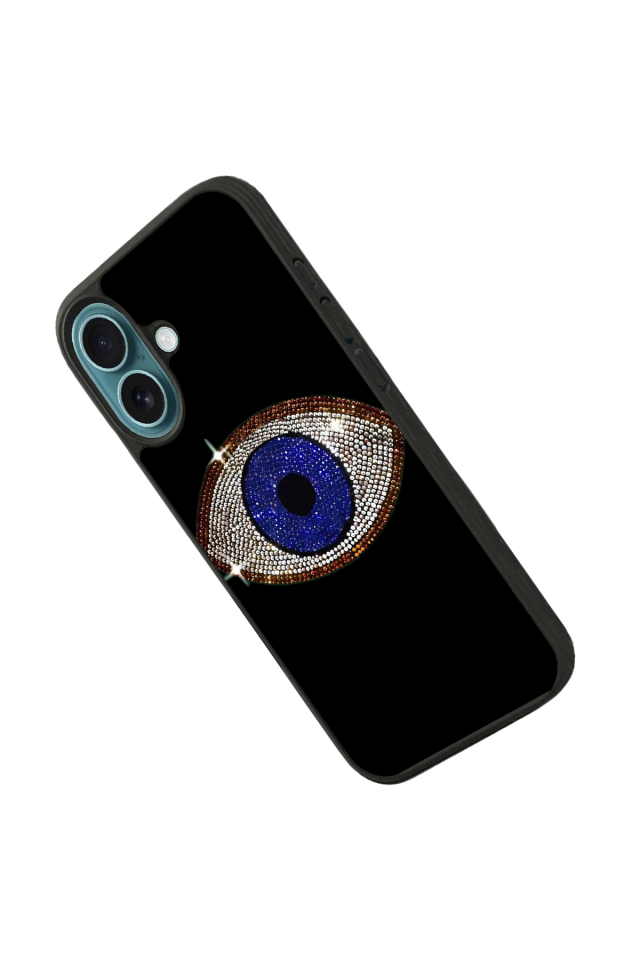 iPhone 16 Plus Uyumlu Nazar Tasarımlı Glossy Premium Kılıf