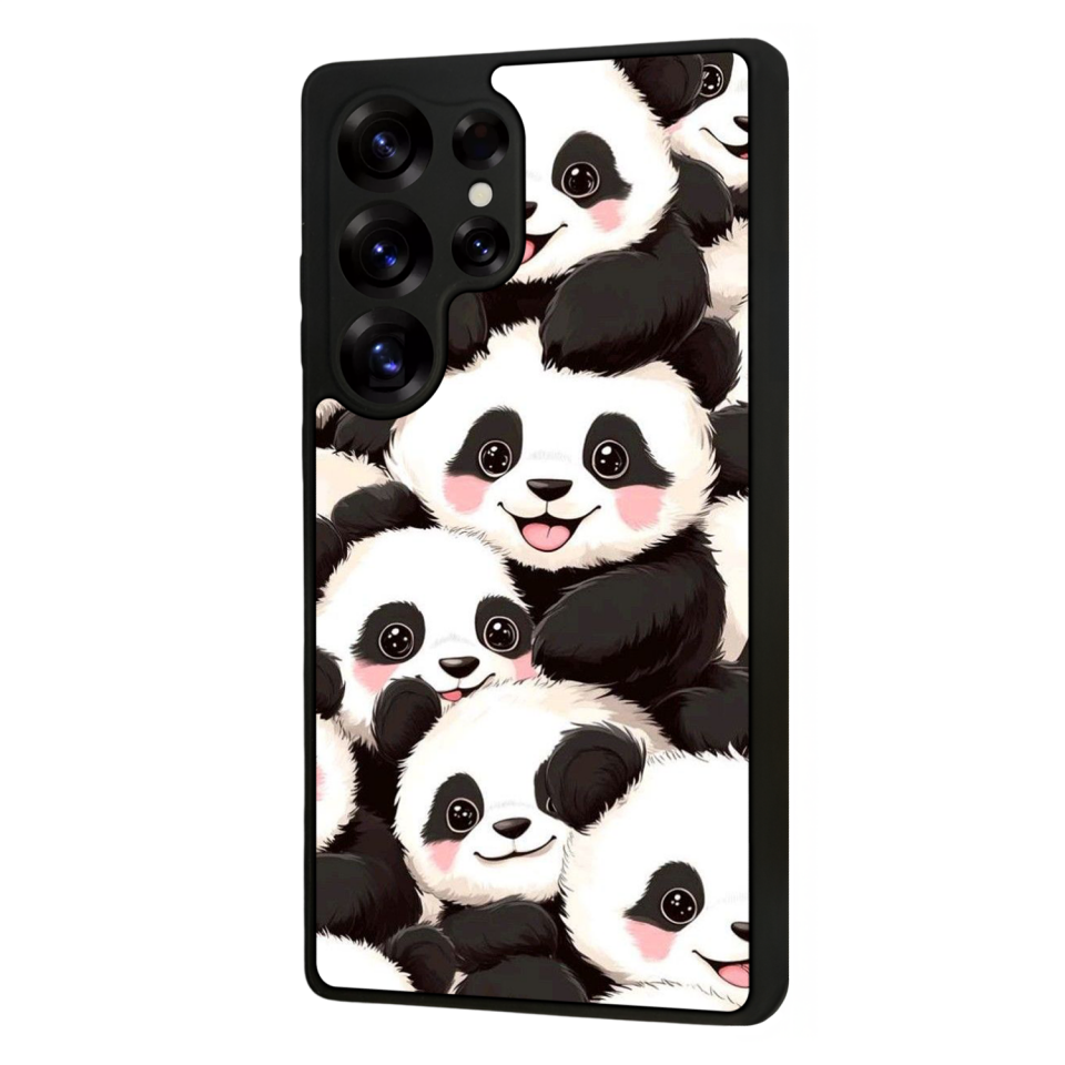 Samsung Galaxy S25 Ultra Uyumlu Panda Tasarımlı Glossy Premium Kılıf