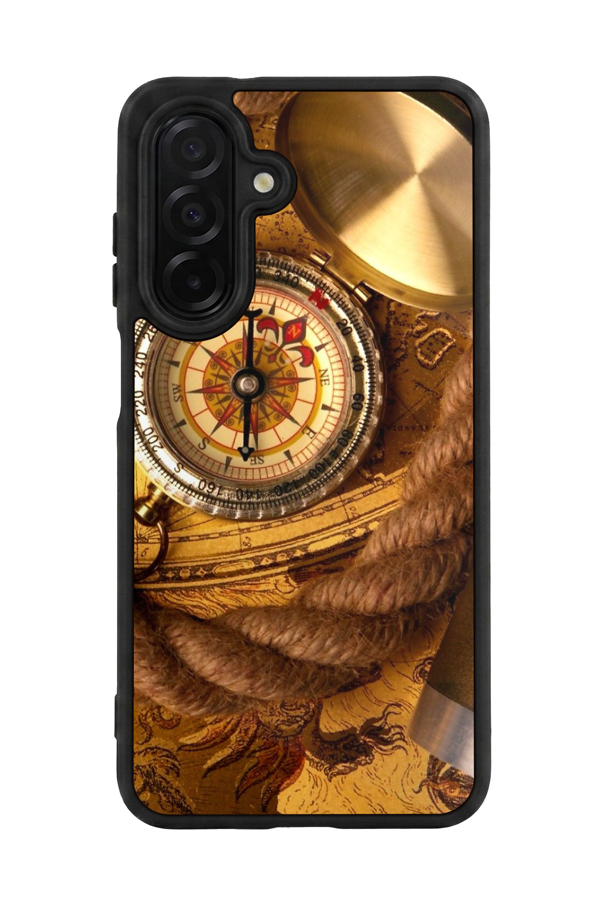 Samsung Galaxy A56 Uyumlu Pusula Tasarımlı Glossy Premium Kılıf