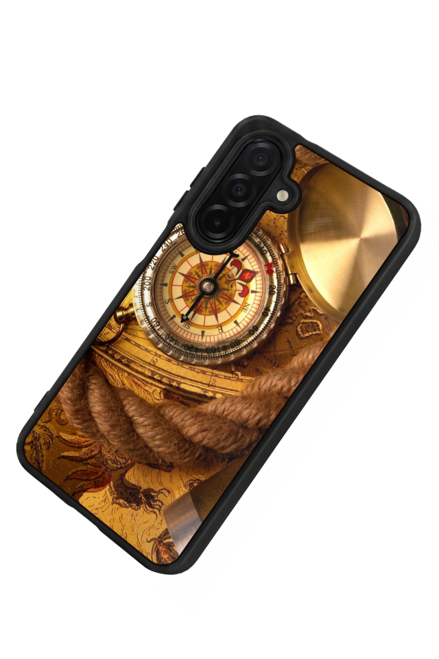 Samsung Galaxy A56 Uyumlu Pusula Tasarımlı Glossy Premium Kılıf