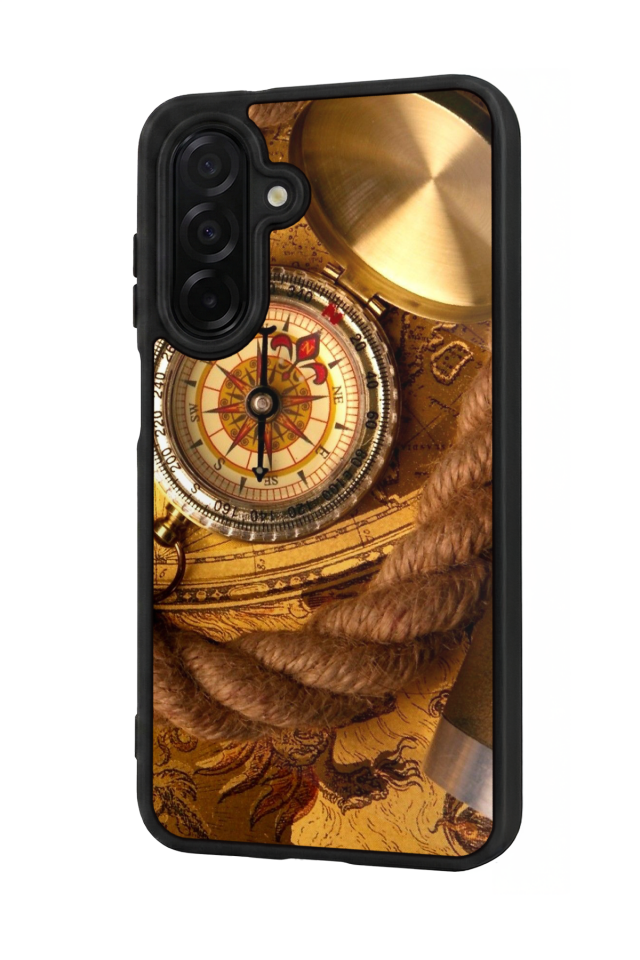 Samsung Galaxy A56 Uyumlu Pusula Tasarımlı Glossy Premium Kılıf