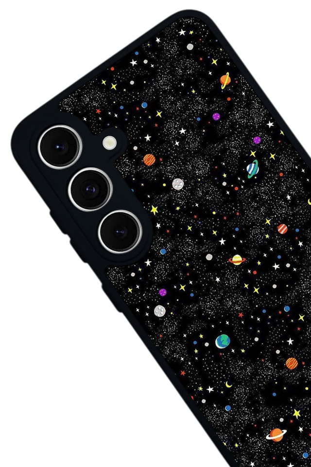 Samsung Galaxy S24 FE Uyumlu Uzay Tasarımlı Glossy Premium Kılıf