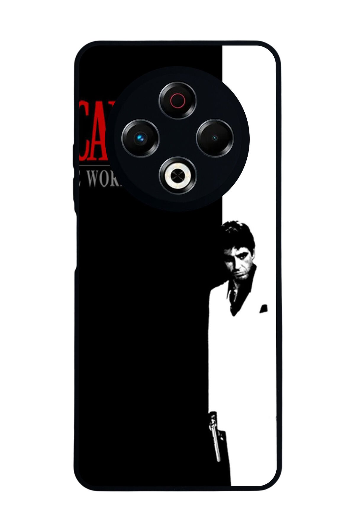 Tecno Spark 30 Uyumlu Scarface Tasarımlı Glossy Premium Kılıf