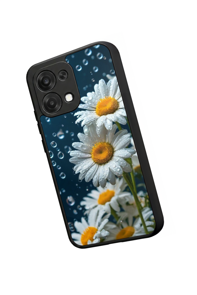 Oppo A6 Pro Uyumlu Cicek Tasarımlı Glossy Premium Kılıf