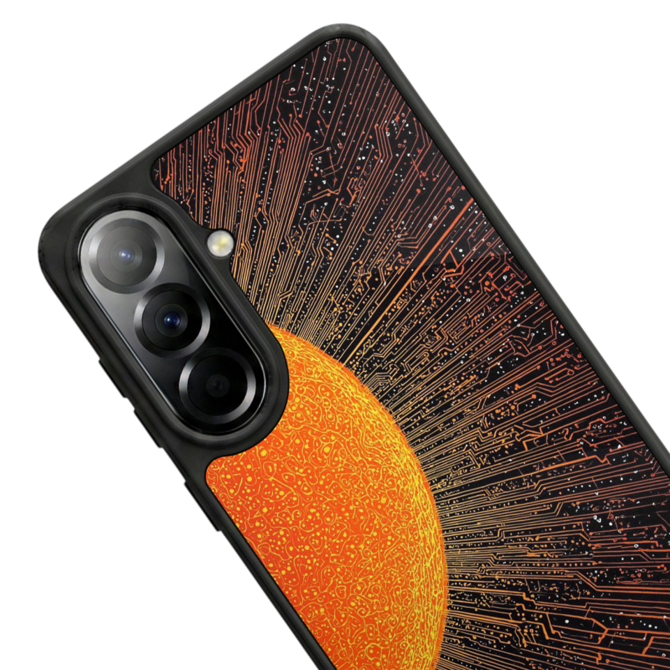 Samsung Galaxy A57 Uyumlu Güneş Tasarımlı Glossy Premium Kılıf