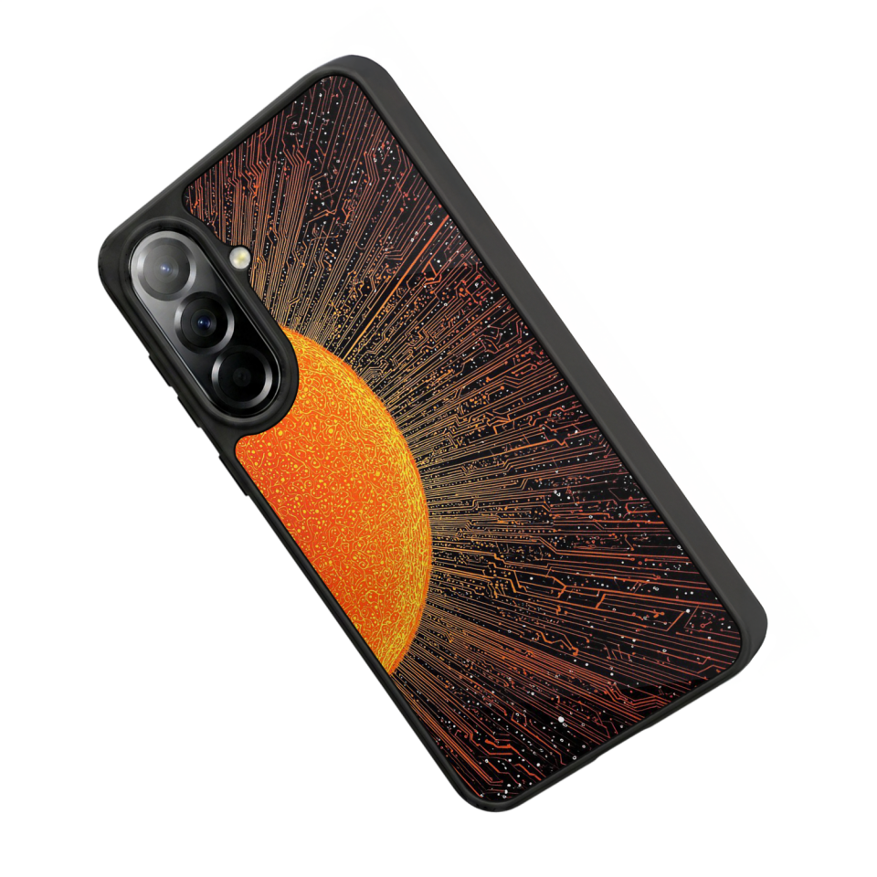 Samsung Galaxy A57 Uyumlu Güneş Tasarımlı Glossy Premium Kılıf