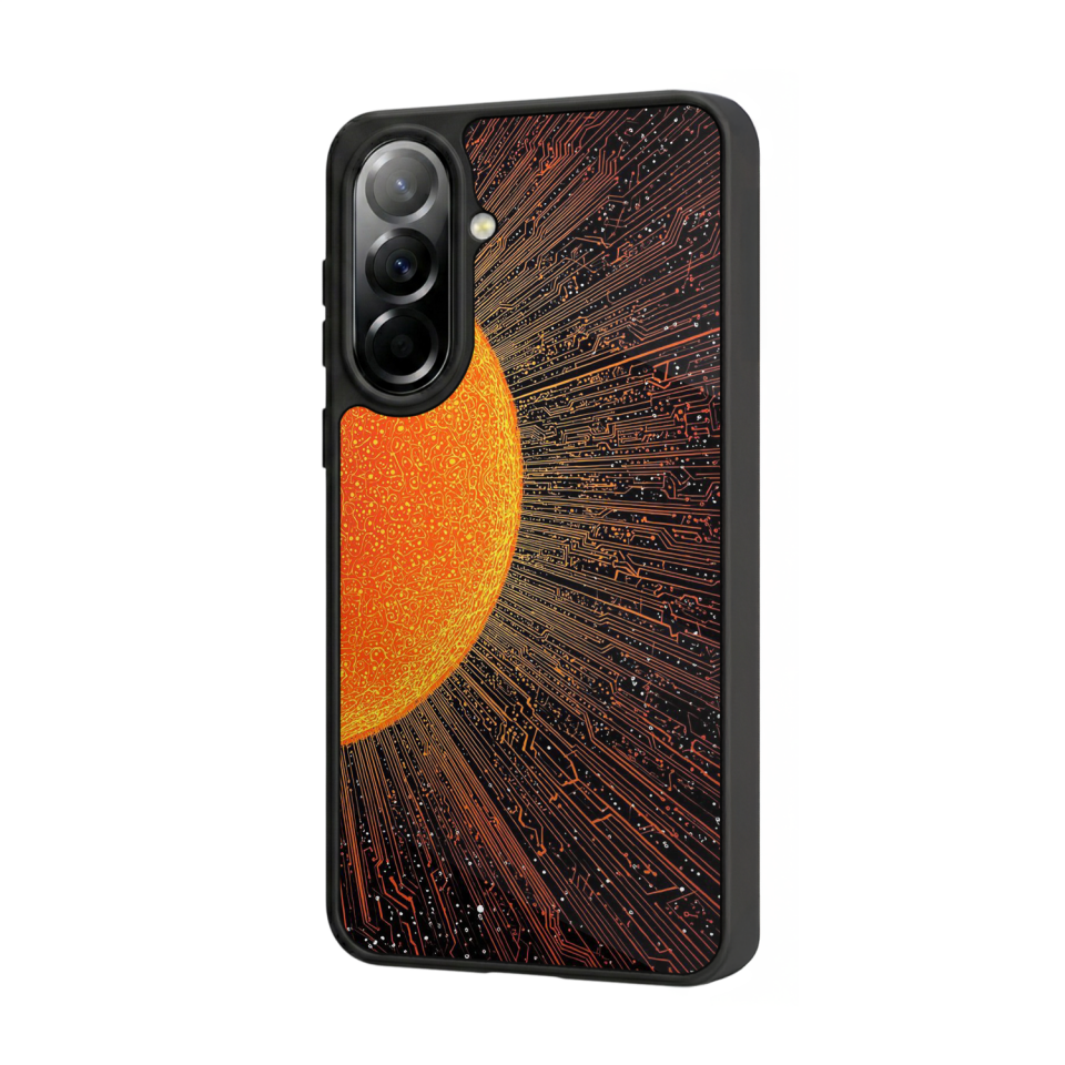 Samsung Galaxy A57 Uyumlu Güneş Tasarımlı Glossy Premium Kılıf