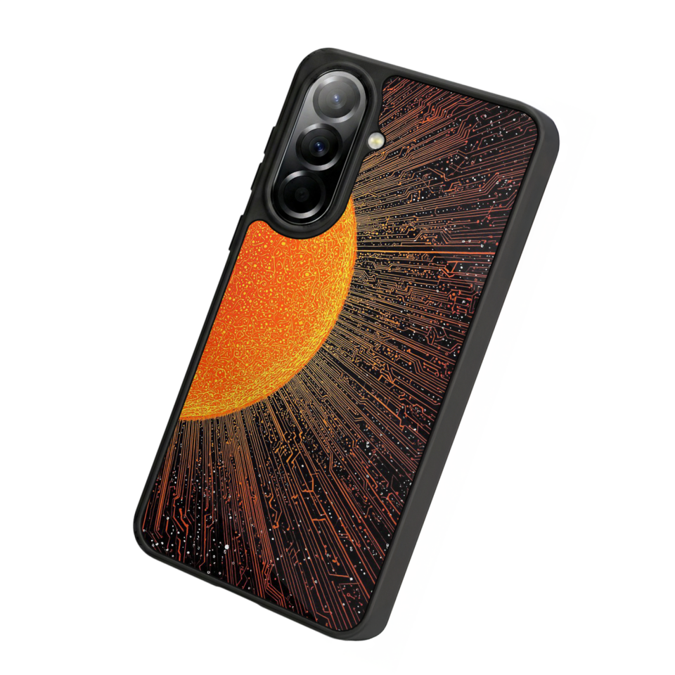 Samsung Galaxy A57 Uyumlu Güneş Tasarımlı Glossy Premium Kılıf