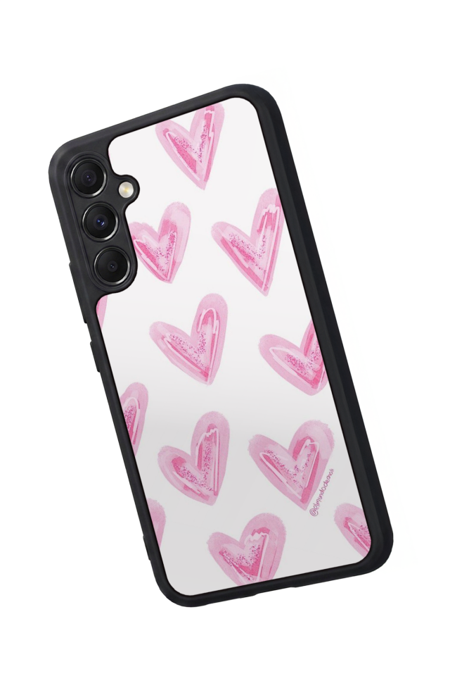 Samsung Galaxy A34 Uyumlu Kalp Love Tasarımlı Glossy Premium Kılıf