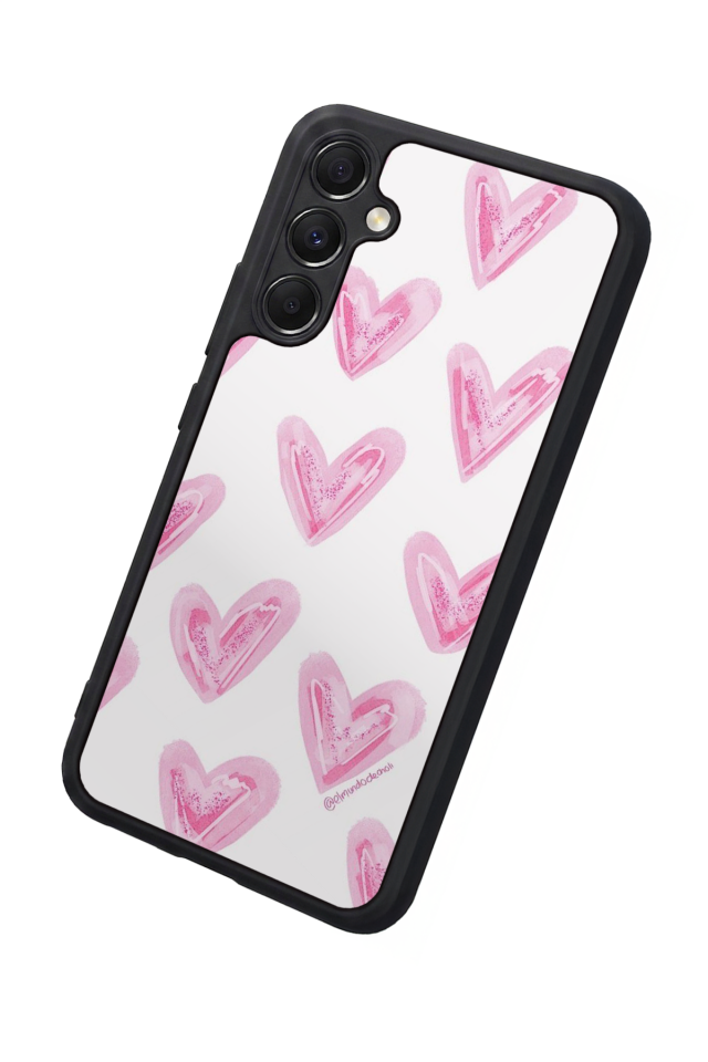 Samsung Galaxy A34 Uyumlu Kalp Love Tasarımlı Glossy Premium Kılıf