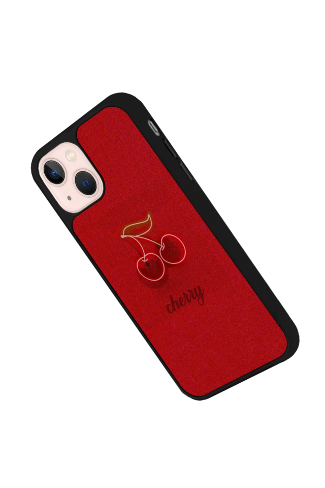 iPhone 14 Plus Uyumlu Kiraz Tasarımlı Glossy Premium Kılıf