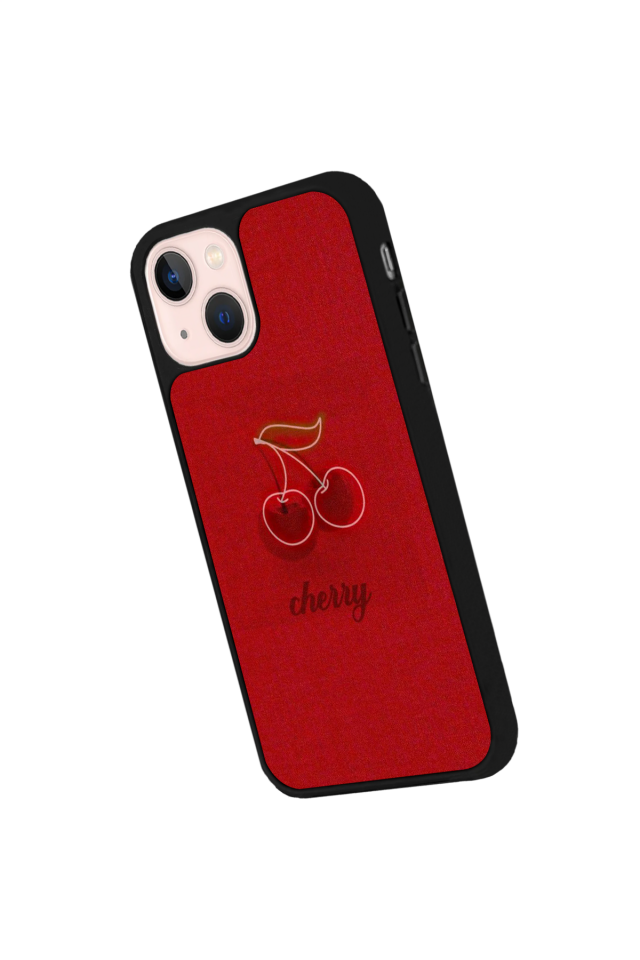 iPhone 14 Plus Uyumlu Kiraz Tasarımlı Glossy Premium Kılıf