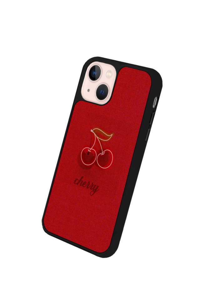 iPhone 14 Plus Uyumlu Kiraz Tasarımlı Glossy Premium Kılıf