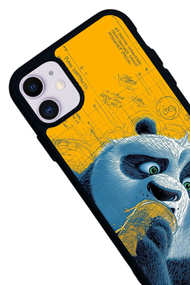iPhone 11 Uyumlu Kung Fu Panda Tasarımlı Glossy Premium Kılıf