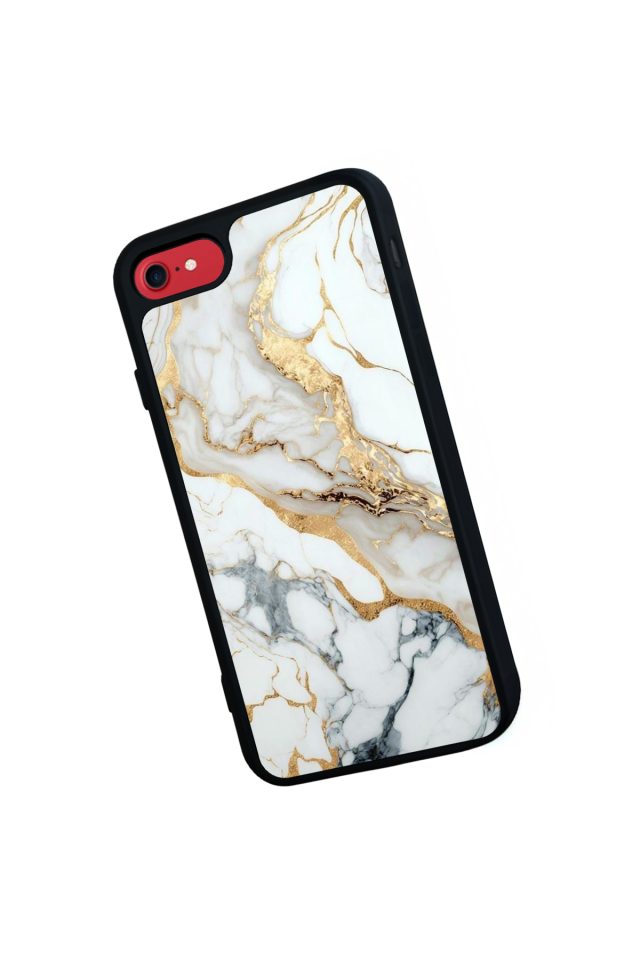 iPhone 7 Uyumlu Mermer Marble Tasarımlı Glossy Premium Kılıf