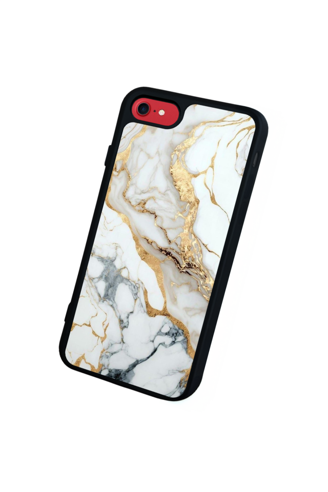 iPhone 7 Uyumlu Mermer Marble Tasarımlı Glossy Premium Kılıf